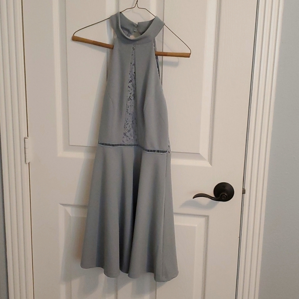 Lulus green/blue lace dress